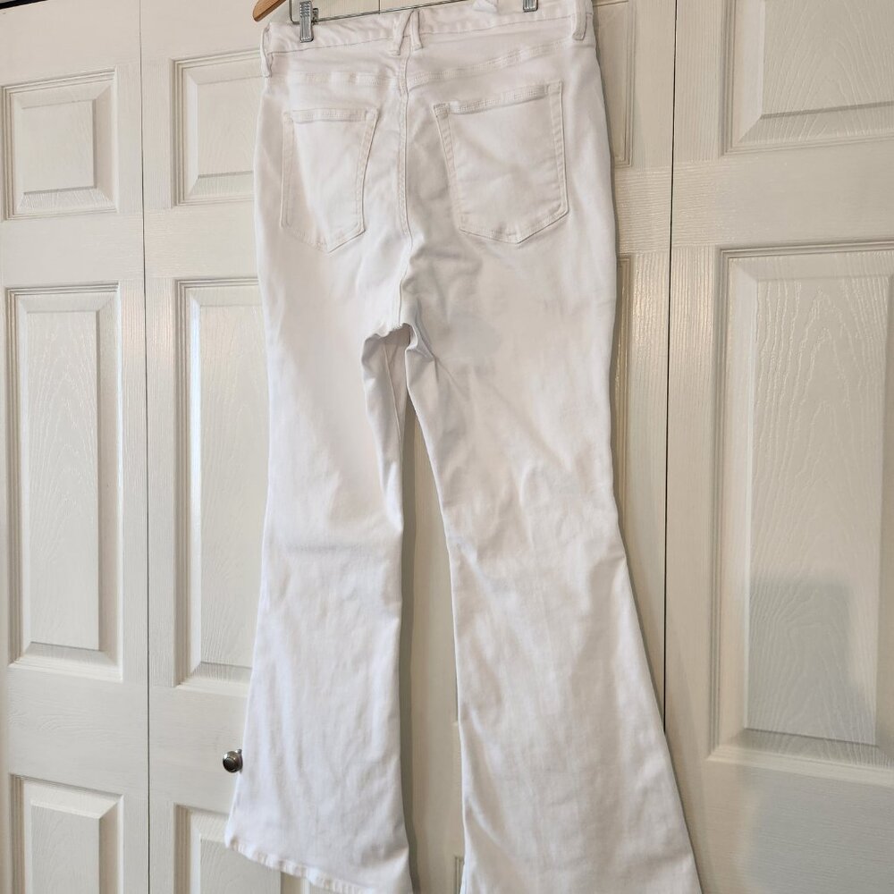 Good American White Good Legs High Rise Flare Jeans Denim - Picture 3 of 13